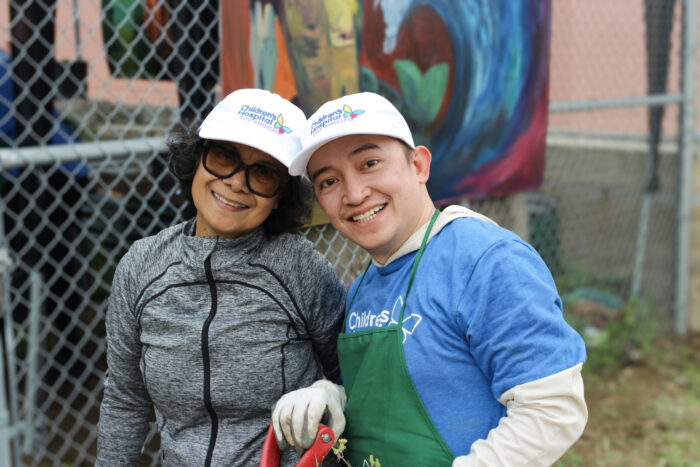 CHLA Partners at the community garden