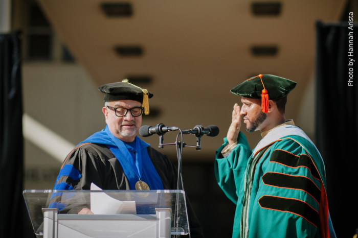 Dr. Gebru at his investiture.