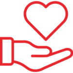 icon hand heart donate